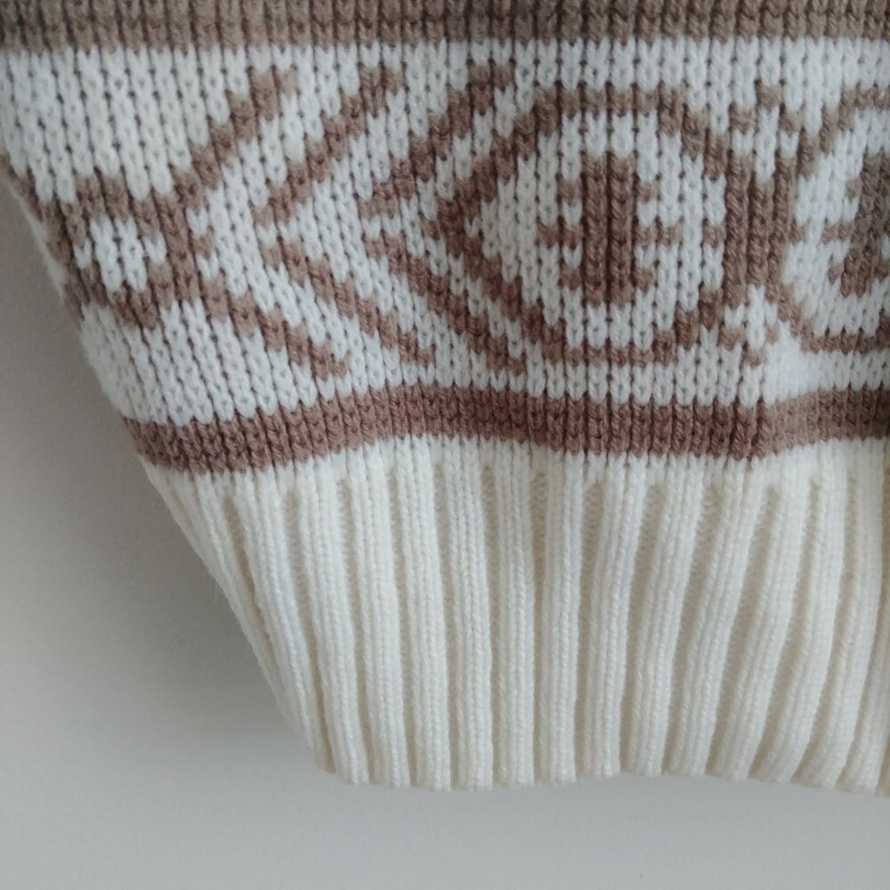 Vintage made in Canada Arnold Palmer cream brown sweater approx XL Men - Picture 5 of 16